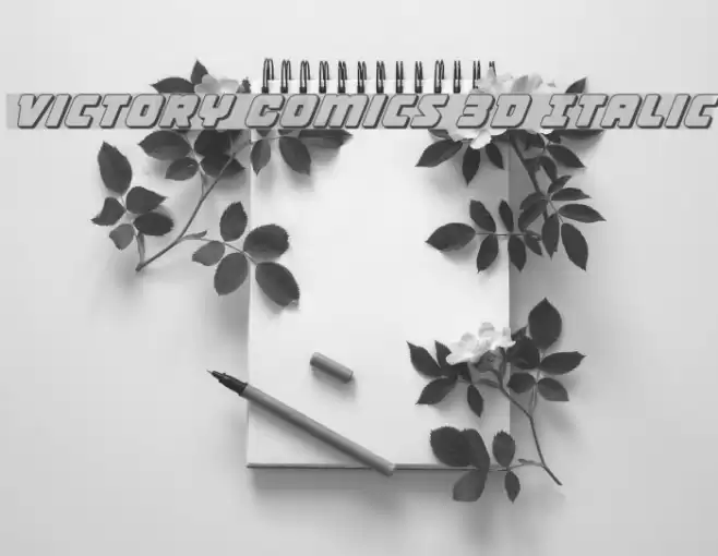 Victory Comics 3D Italic Font examples