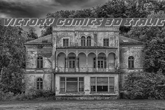 Victory Comics 3D Italic Font examples