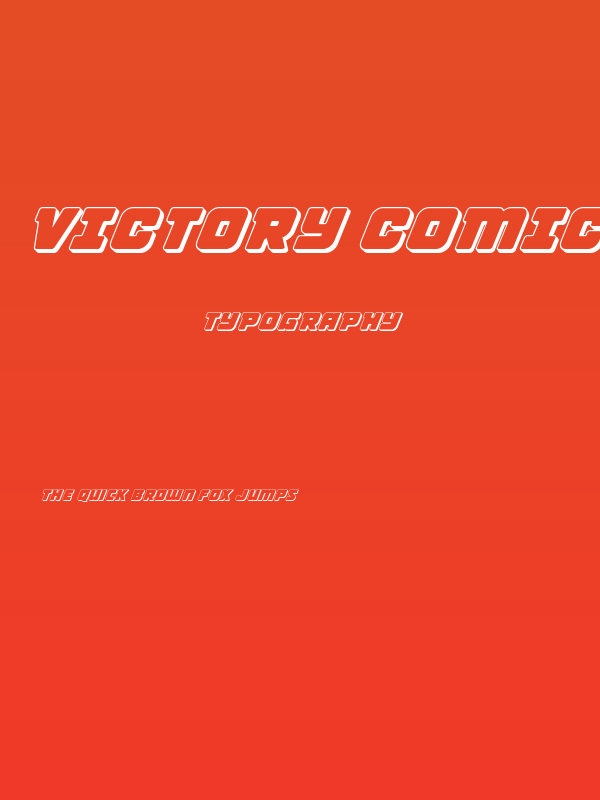 Victory Comics 3D Italic Poster