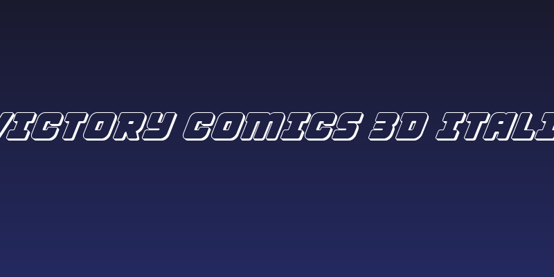 Victory Comics 3D Italic Social Header