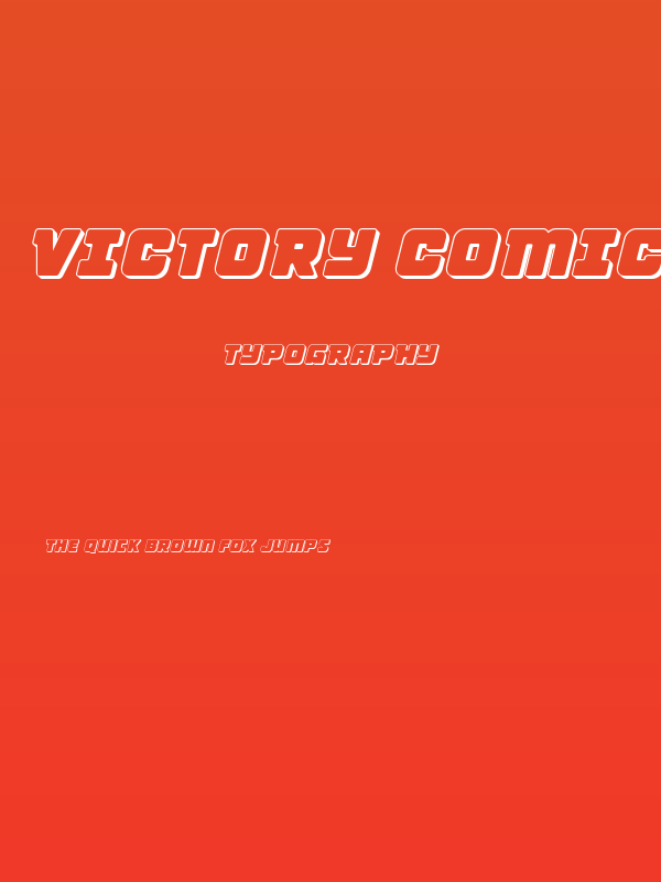 Victory Comics 3D Semi-Italic Poster