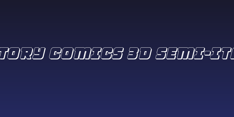 Victory Comics 3D Semi-Italic Social Header