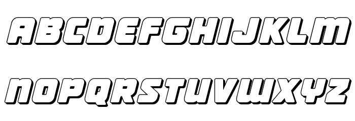 Victory Comics 3D Semi-Italic Font LOWERCASE