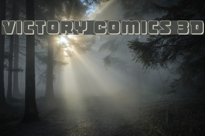 Victory Comics 3D Font examples