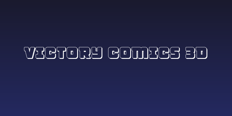 Victory Comics 3D Social Header