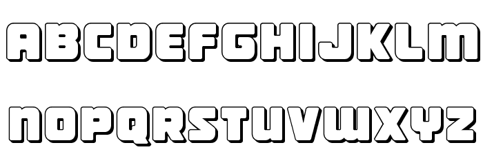 Victory Comics 3D Font LOWERCASE