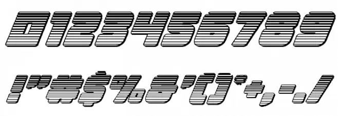 Victory Comics Chrome Italic Font OTHER CHARS