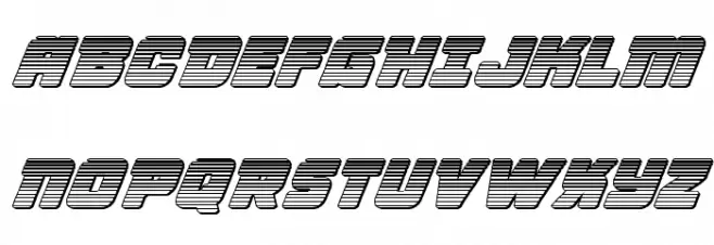 Victory Comics Chrome Italic Fonte MAIÚSCULAS