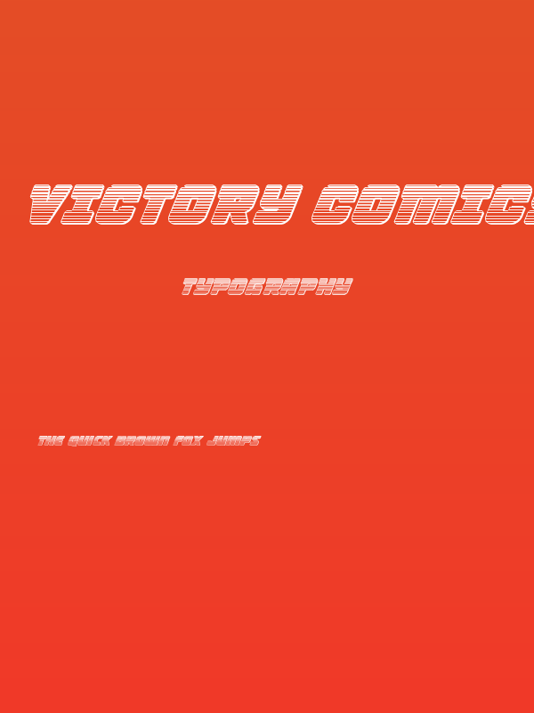 Victory Comics Chrome Italic Poster