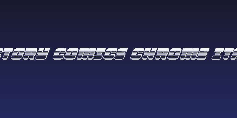 Victory Comics Chrome Italic Social Header