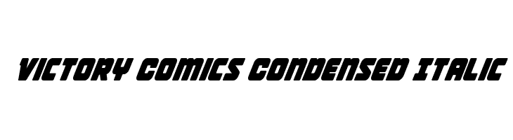 Victory Comics Condensed Italic  フリーフォントのダウンロード