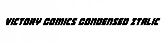 Victory Comics Condensed Italic  Frei Schriftart Herunterladen