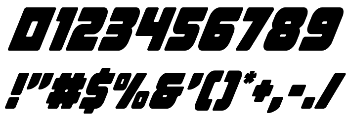 Victory Comics Condensed Italic Font OTHER CHARS