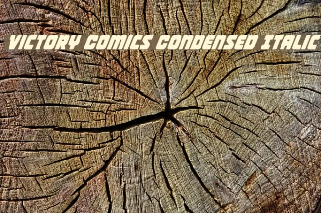 Victory Comics Condensed Italic Example 1