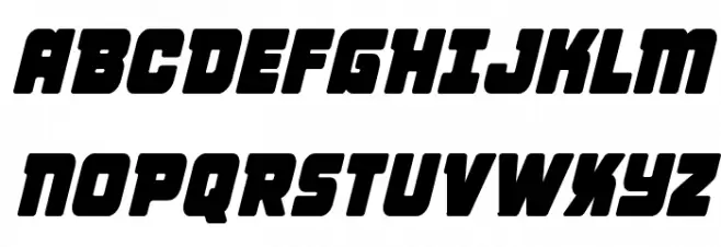 Victory Comics Condensed Semi-Italic Polices MAJUSCULES