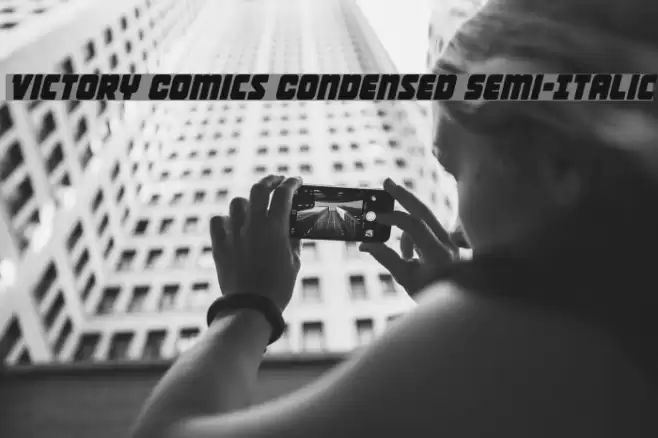 Victory Comics Condensed Semi-Italic Font examples