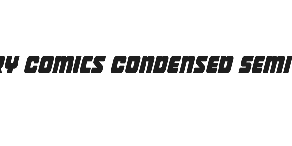 Victory Comics Condensed Semi-Italic Logo