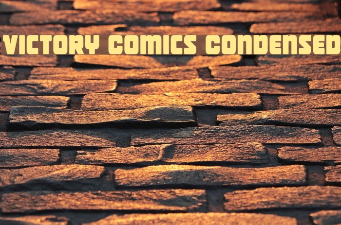 Victory Comics Condensed Font examples
