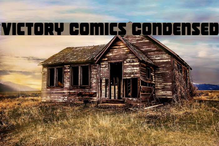 Victory Comics Condensed Font examples