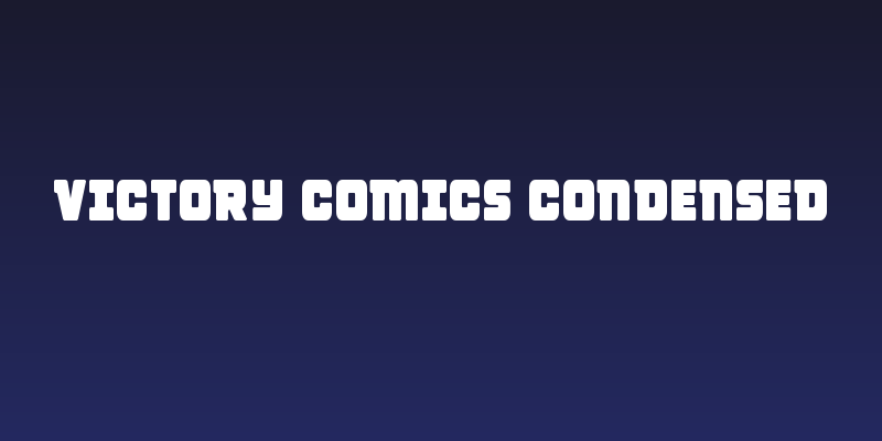Victory Comics Condensed Social Header