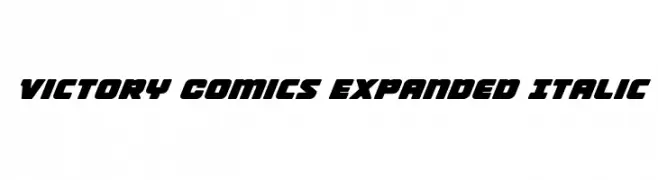 Victory Comics Expanded Italic  Frei Schriftart Herunterladen