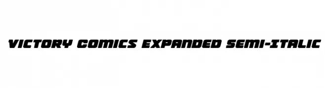 Victory Comics Expanded Semi-Italic  Frei Schriftart Herunterladen