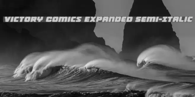 Victory Comics Expanded Semi-Italic Font examples