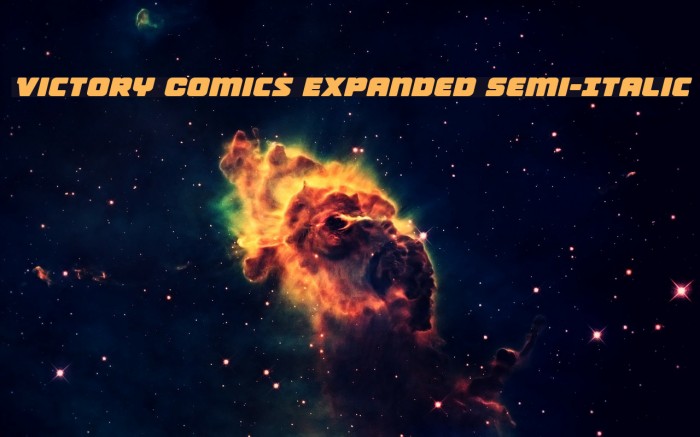 Victory Comics Expanded Semi-Italic Example 3