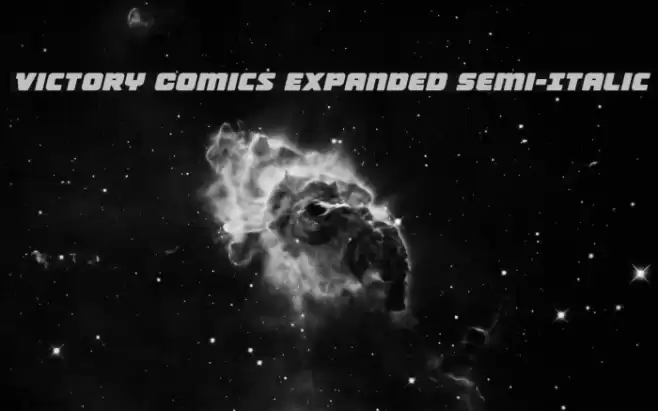 Victory Comics Expanded Semi-Italic Font examples