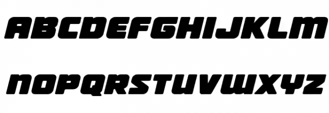 Victory Comics Expanded Semi-Italic Caratteri MINUSCOLO