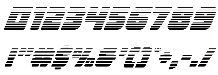 Victory Comics Gradient Italic Font OTHER CHARS