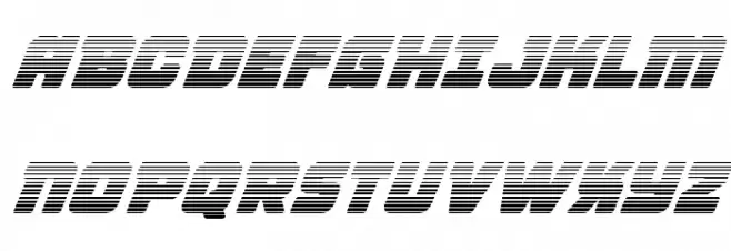 Victory Comics Gradient Italic Fonte MAIÚSCULAS