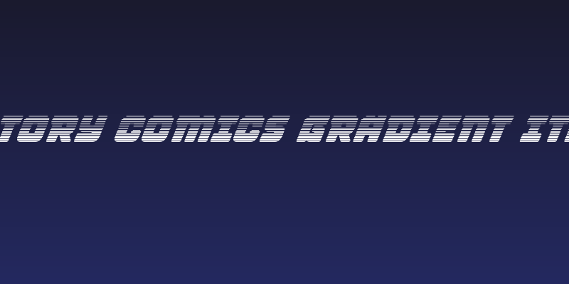 Victory Comics Gradient Italic Social Header