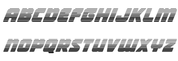Victory Comics Gradient Italic Font LOWERCASE