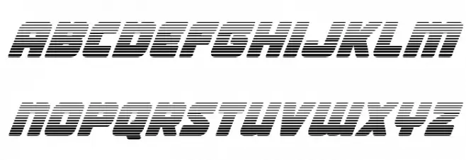 Victory Comics Gradient Italic Schriftart Kleinbuchstaben