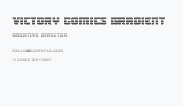 Victory Comics Gradient Business Card