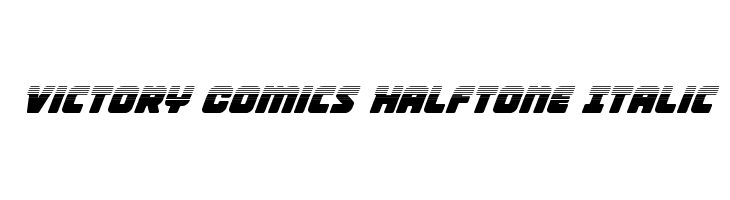 Victory Comics Halftone Italic  Скачать бесплатные шрифты
