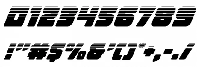 Victory Comics Halftone Italic Font OTHER CHARS