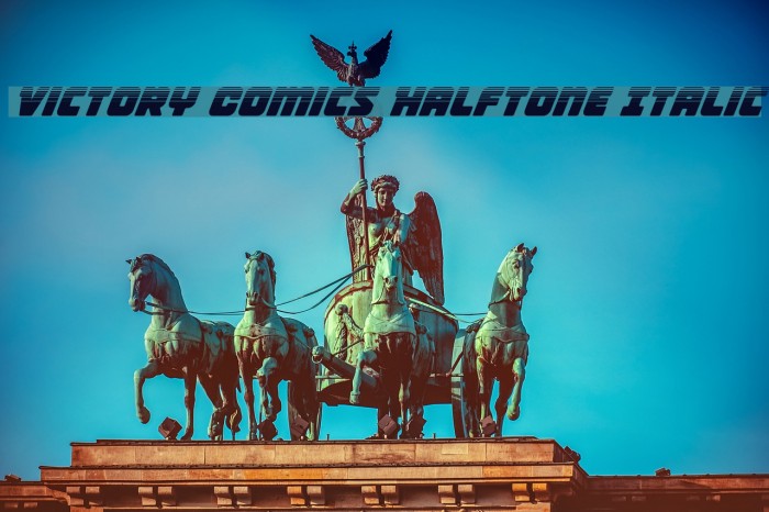 Victory Comics Halftone Italic Example 1