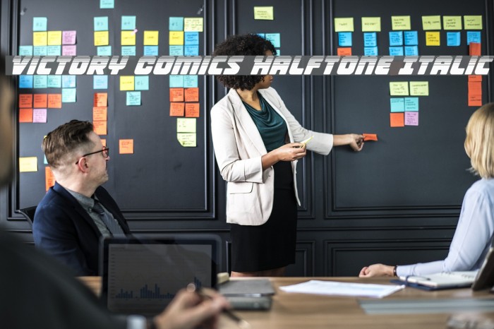 Victory Comics Halftone Italic Example 2