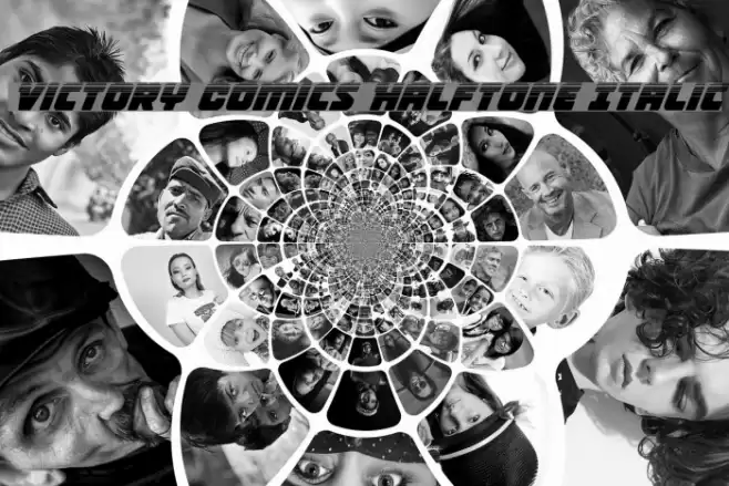 Victory Comics Halftone Italic Font examples