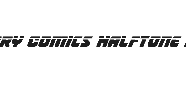 Victory Comics Halftone Italic Logo