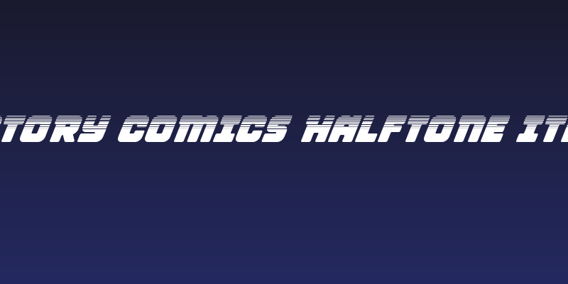 Victory Comics Halftone Italic Social Header