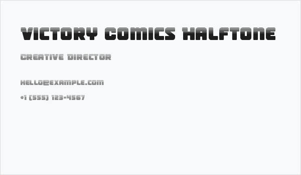 Victory Comics Halftone Business Card