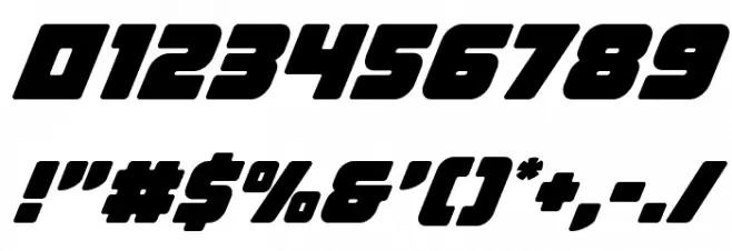 Victory Comics Italic Font OTHER CHARS