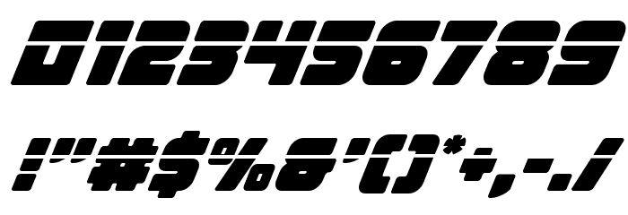 Victory Comics Laser Italic Font OTHER CHARS