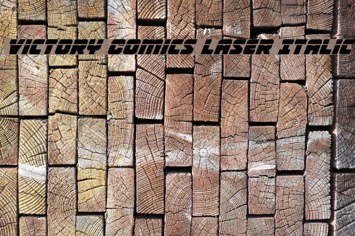 Victory Comics Laser Italic Font examples