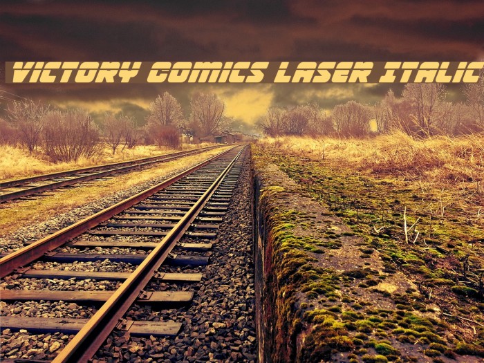 Victory Comics Laser Italic Font examples