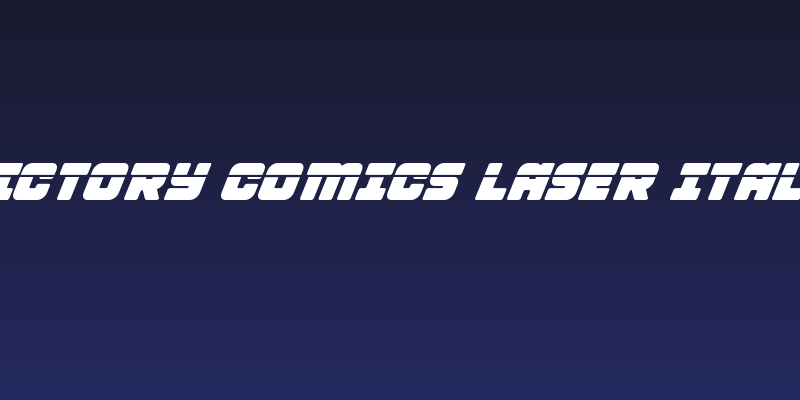 Victory Comics Laser Italic Social Header