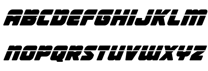 Victory Comics Laser Italic Font LOWERCASE